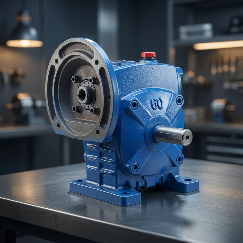 Cast iron worm gearbox for heavy-duty industrial applications