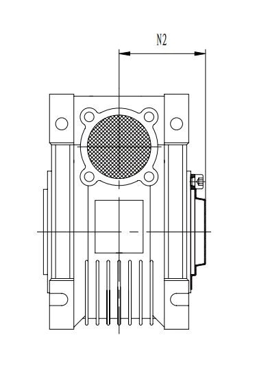 NRV worm gearbox protective cover dimensions for input shaft bore protection