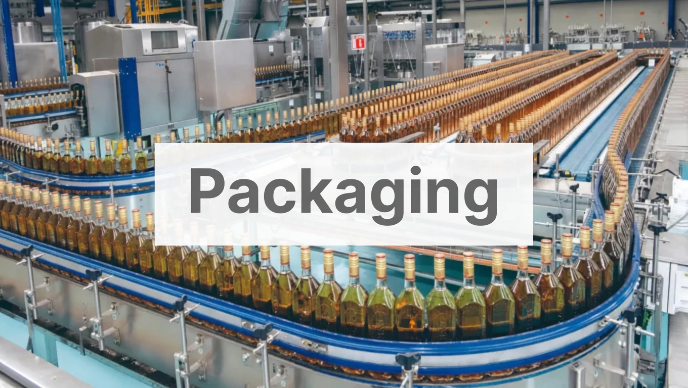 Worm gearbox in food and beverage packaging line